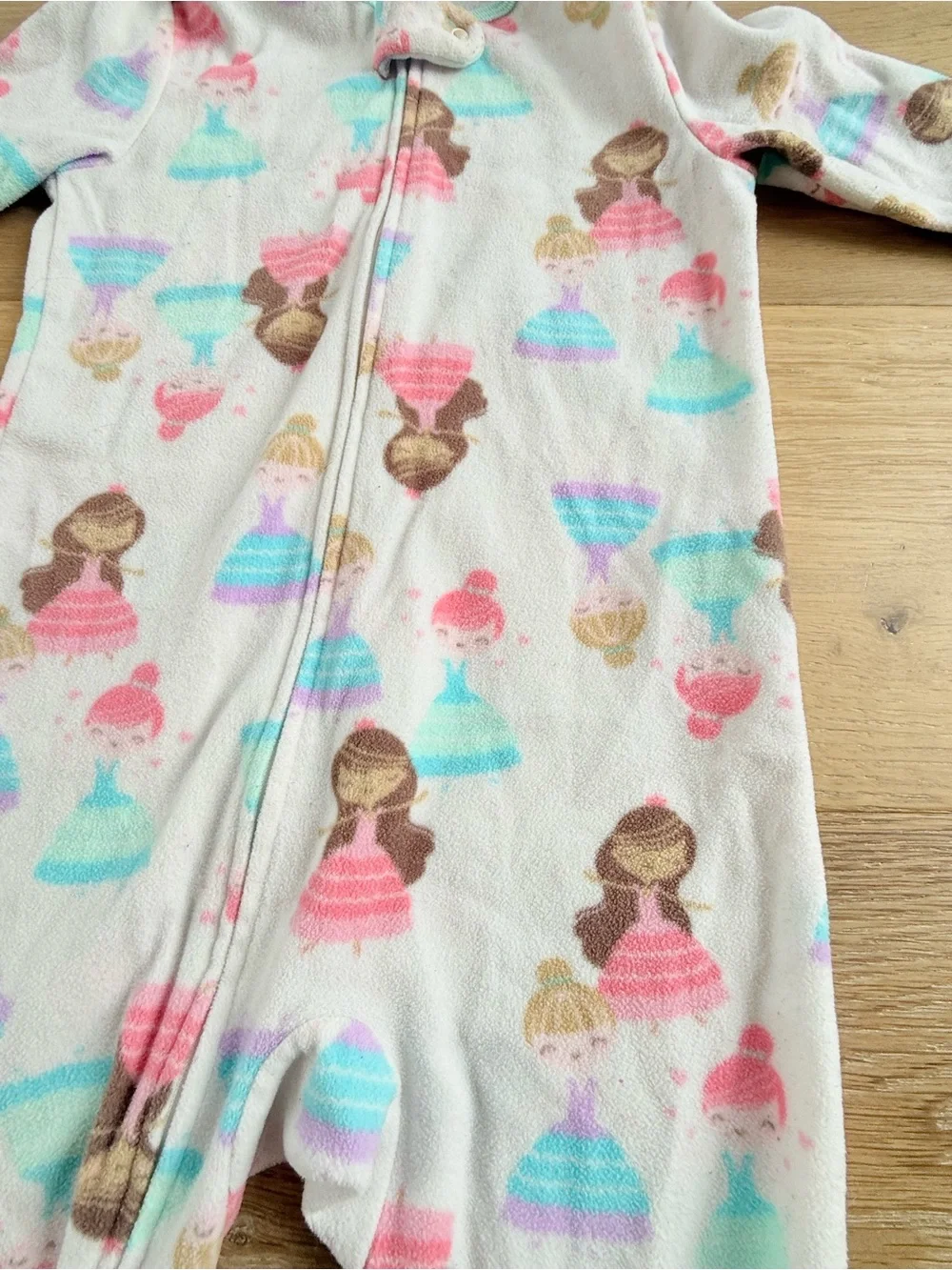 Carter's pajamas Footed One-Piece Sleeper Pink Purple Princess size 18 months